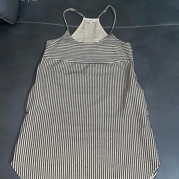 Madewell Dresses & Skirts - Madewell Striped Cotton Tank Dress – Size Small side zip with pockets
